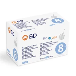 BD penkanyler 0,25 x 8 mm (31G) - 100 stk.