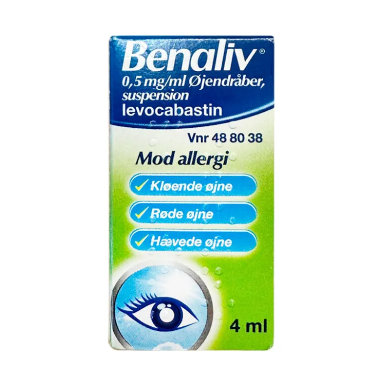 Benaliv øjendråber 0,5 mg/ml