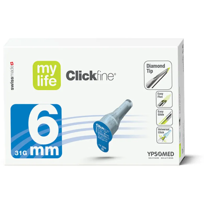 Clickfine penkanyler 0,25 x 6 mm (31G) - 100 stk.