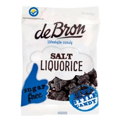 De Bron saltlakrids, sukkerfri, 100 g