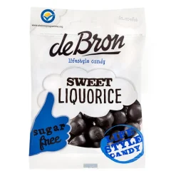 De Bron Sød lakrids, sukkerfri, 100 g