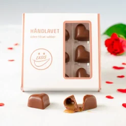 EASIS Gaveæske med fyldte chokoladehjerter, 80g