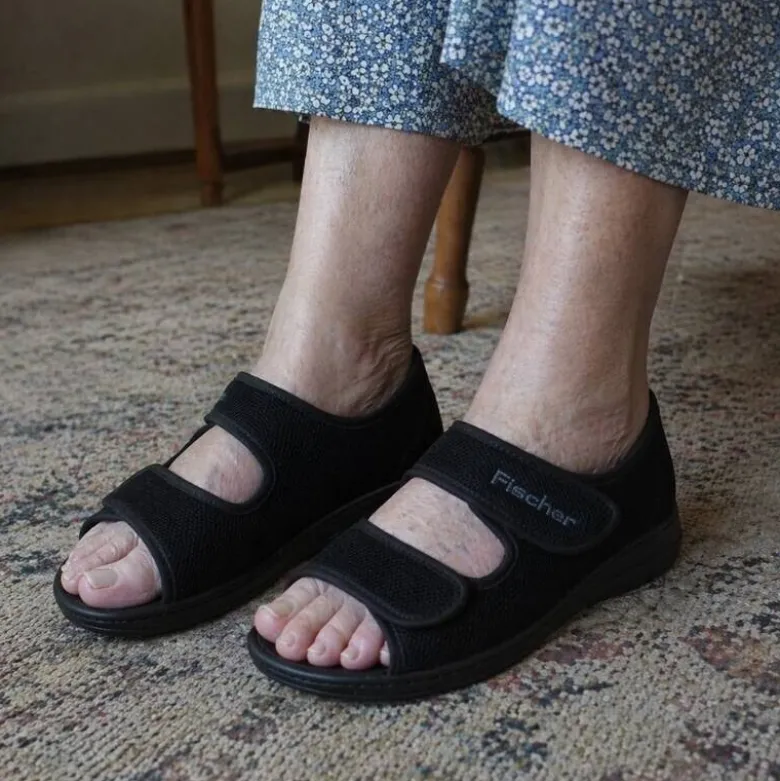 Fischer damesandal med velcro
