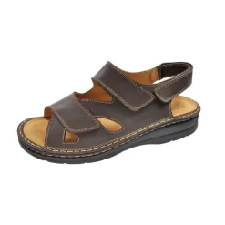 Fischer herresandal i læder med velcro