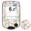 Freestyle Libre klistermærke sæt til sensor og scanner - Marguritblomster