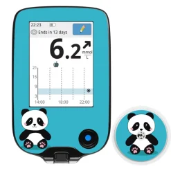 Freestyle Libre klistermærke sæt til sensor og scanner - Panda