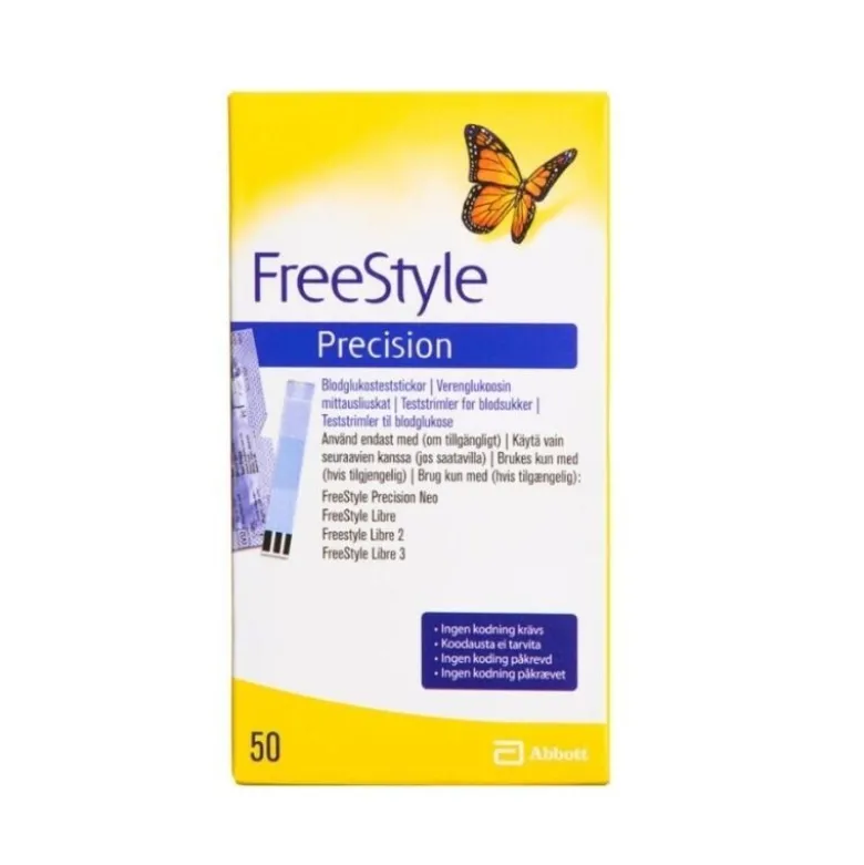 FreeStyle Precision teststrimler, 50 stk.