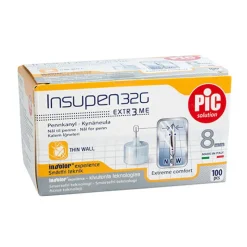 Insupen penkanyler 0,23 x 8 mm (32G) - 100 stk.