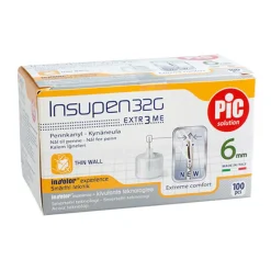 Insupen penkanyler 0,23 x 6 mm (32G) - 100 stk.