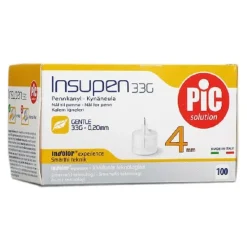 Insupen penkanyler 0,20 x 4 mm (33G) - 100 stk.