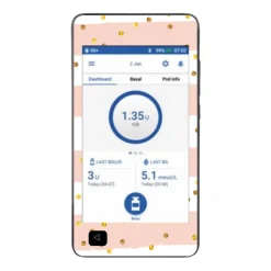 Klistermærke til Omnipod DASH pdm - Confetti