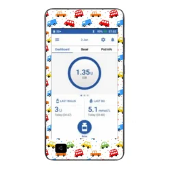 Klistermærke til Omnipod Dash scanner - Biler