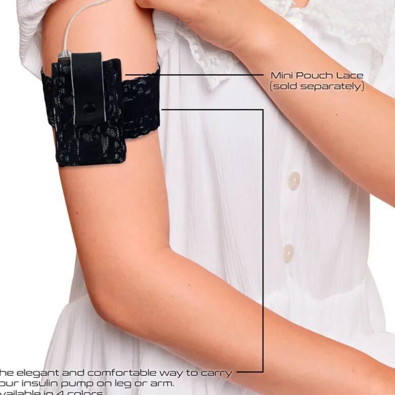 Lår- og armbind til insulinpumpe, blonder
