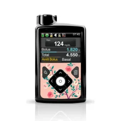 Medtronic MiniMed klistermærke - Lyserøde blomster