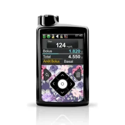 Medtronic MiniMed klistermærke - Lilla blomster