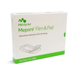 Mepore film og pad 5 x 7 cm, 5 stk.