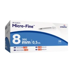 Micro-Fine insulinsprøjte 0,3 x 8 mm (0,5 ml) - 100 stk.