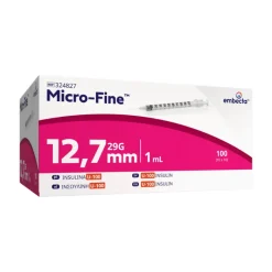 Micro-Fine insulinsprøjte 0,33 x 12,7 mm (1 ml) - 100 stk.