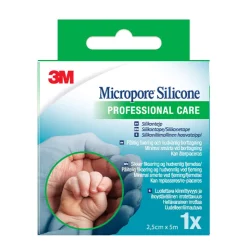 Micropore 3M Silikone plaster, 2,5 cm x 5 m