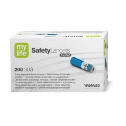mylife Safety Lancetter 30G/1,2 mm, blå, 200 stk.