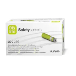 mylife Safety Lancetter 28G/1,5 mm, grøn, 200 stk.