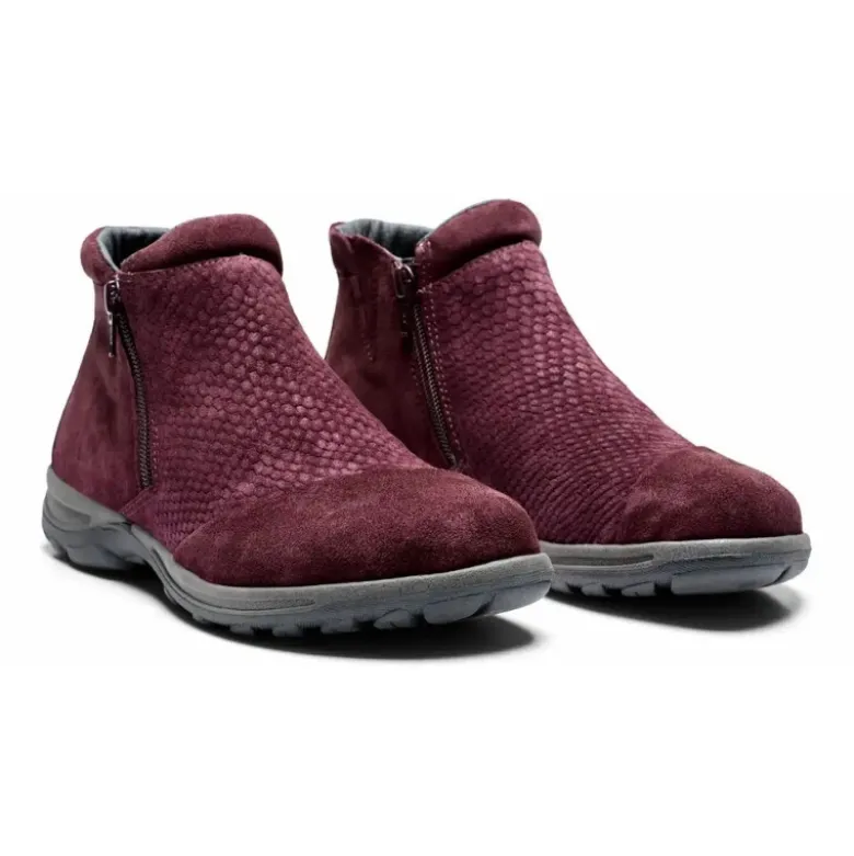 New Feet ankelstøvle med 2 lynlåse til damer
