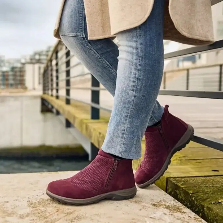 New Feet ankelstøvle med 2 lynlåse til damer