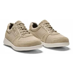New Feet Damesko i mesh/ruskind med snøre og lynlås