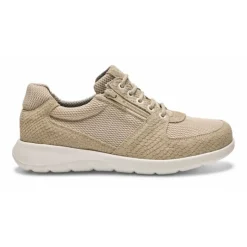 New Feet Damesko i mesh/ruskind med snøre og lynlås
