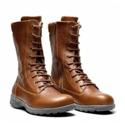 New Feet lang damestøvle med lynlås og snøre