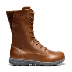 New Feet lang damestøvle med lynlås og snøre