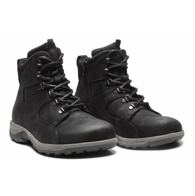 New Feet nubuck herrestøvle med lynlås og snøre