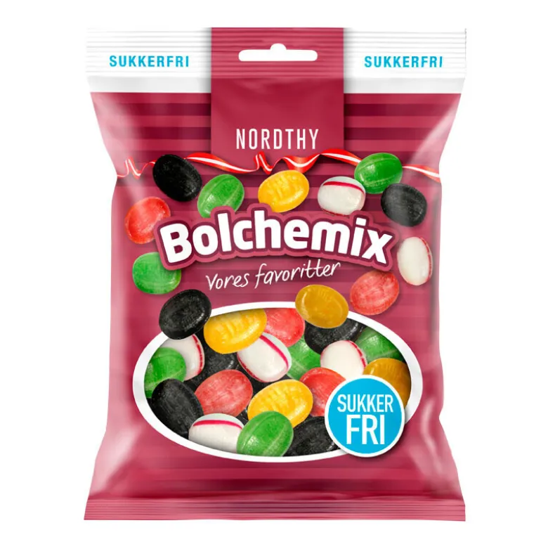 Nordthy sukkerfri Bolchemix, 75 g