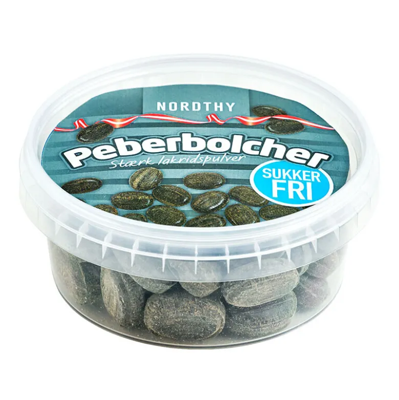 Nordthy sukkerfrie Peberbolcher, 180 g