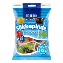 Nordthy sukkerfrie slikkepinde, 10 stk.