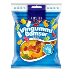 Nordthy sukkerfrie Vingummibamser, 80 g