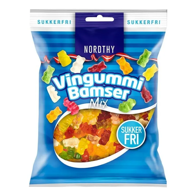 Nordthy sukkerfrie Vingummibamser, 80 g