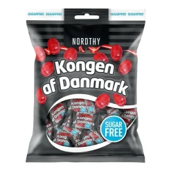 Nordthy sukkerfri Kongen af Danmark bolcher, 125 g