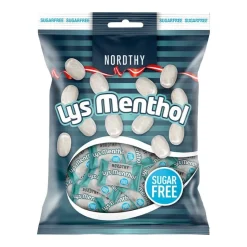 Nordthy sukkerfri Lys mentol bolcher, 125 g