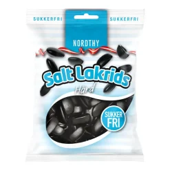 Nordthy sukkerfri Salt lakrids hård, 60 g