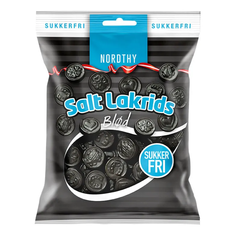 Nordthy sukkerfri Salt lakrids, 75 g