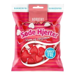 Nordthy sukkerfri Søde Hjerter, 60 g