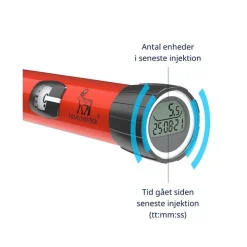 NovoPen Echo Plus intelligent flergangsinsulinpen, rød