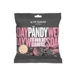 Pandy Strawberry/Liquorice - uden tilsat sukker, 50g
