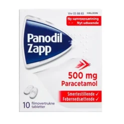 Panodil Zapp 500 mg, 10 stk.