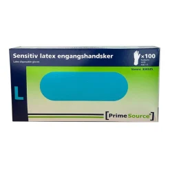 Primesource latex handsker, pudderfri, 100 stk.