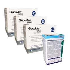 Sampak: 3 x GlucoMen Areo & 1 x Vitrex Soft