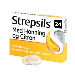 Strepsils Honning og Citron, sugetabletter, 24 stk.