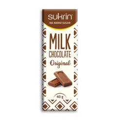 Sukrin Mælkechokolade uden tilsat sukker, 40 g