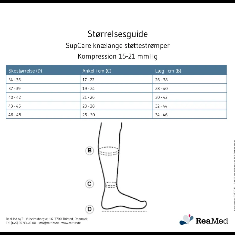 SupCare Støttestrømper, bomuld